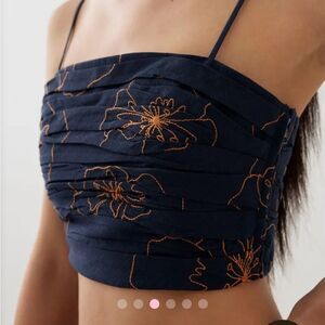 LOVE, BONITO | Naomi Embroidered Camisole Top in Rekindled Blooms